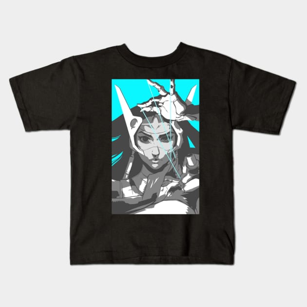 Symmetra Lines Kids T-Shirt by Jahdoll